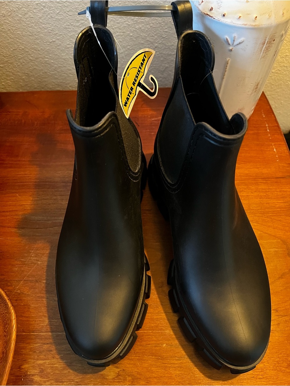 Jeffrey Campbell Matte Black Chelsea Lug Waterproof Boots